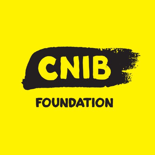 The CNIB Foundation Logo. Black on Yellow